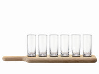 Paddle vodka set lower part from oak l40cm - clear