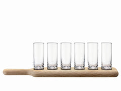 Paddle vodka set lower part from oak l40cm - clear