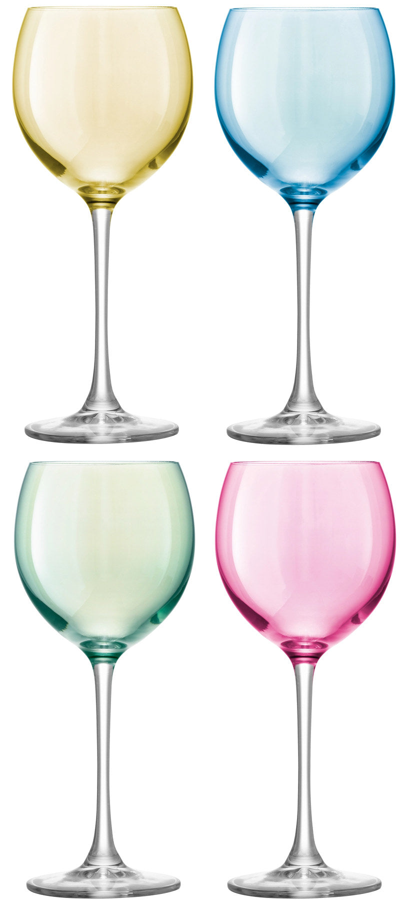 4er Set Polka Weinglas 400ml - pastell assort. in Mehrfarbig präsentiert im Onlineshop von KAQTU Design AG. Universal Weingläser ist von LSA