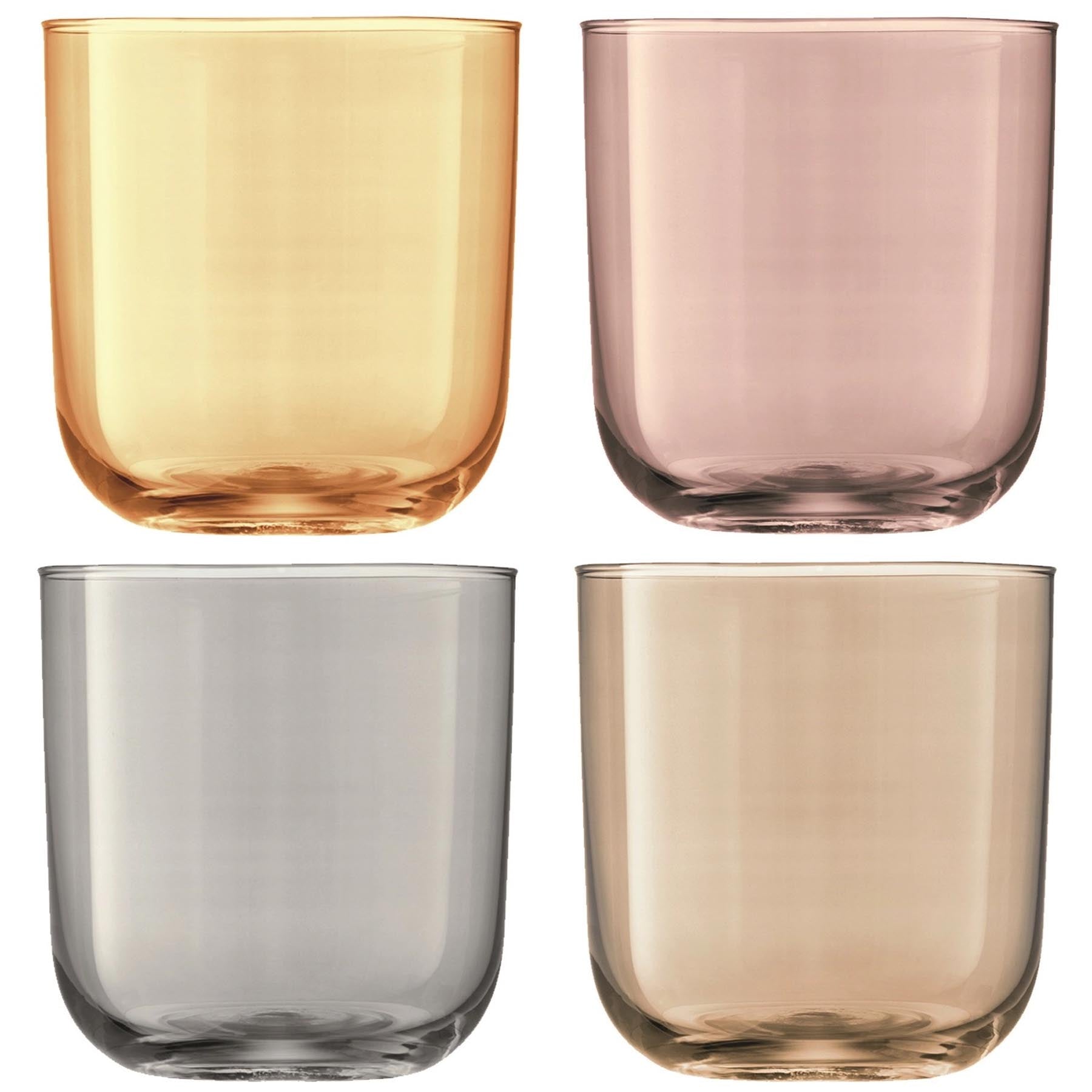 4er Set Polka Becher 420ml - metall assort. in Grau präsentiert im Onlineshop von KAQTU Design AG. Glas ist von LSA