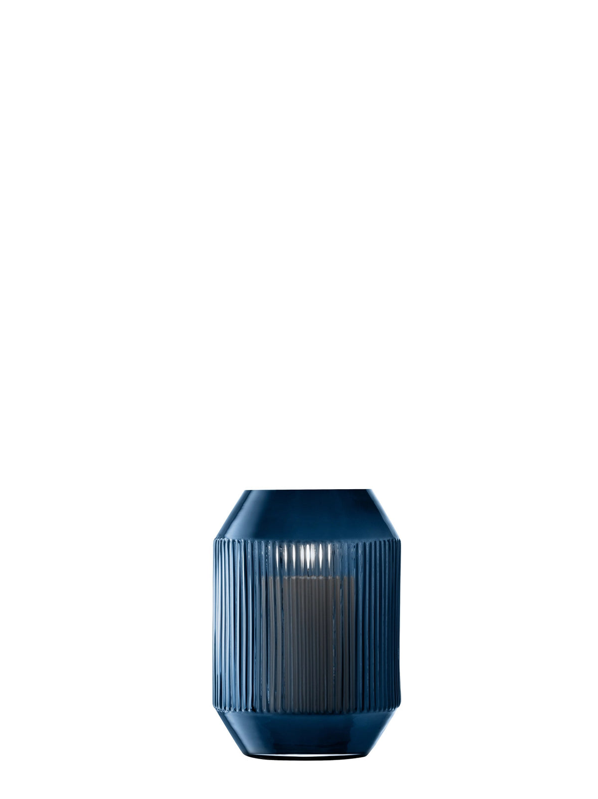 Rotunda Sturmlicht Vase H26cm saphirblau in Blau präsentiert im Onlineshop von KAQTU Design AG. Vase ist von LSA
