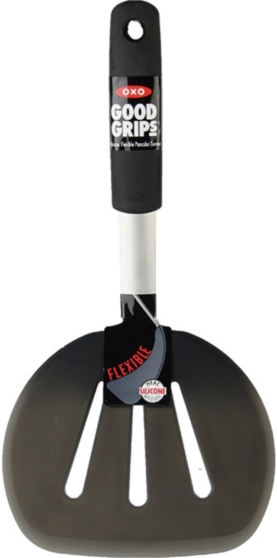Flexibler Silikon-Pfannenwender oval 30 cm in Schwarz präsentiert im Onlineshop von KAQTU Design AG. Pfannenwender ist von OXO