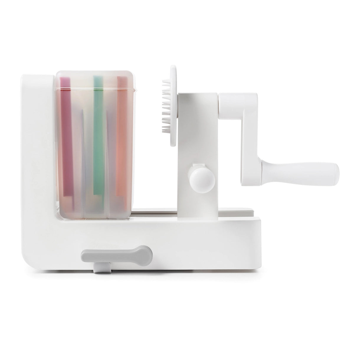 Spiralizer Gemüseschneider m. 3 Einsätzen, 24.7x15.8x20.9cm in Weiss präsentiert im Onlineshop von KAQTU Design AG. Küchenhelfer ist von OXO