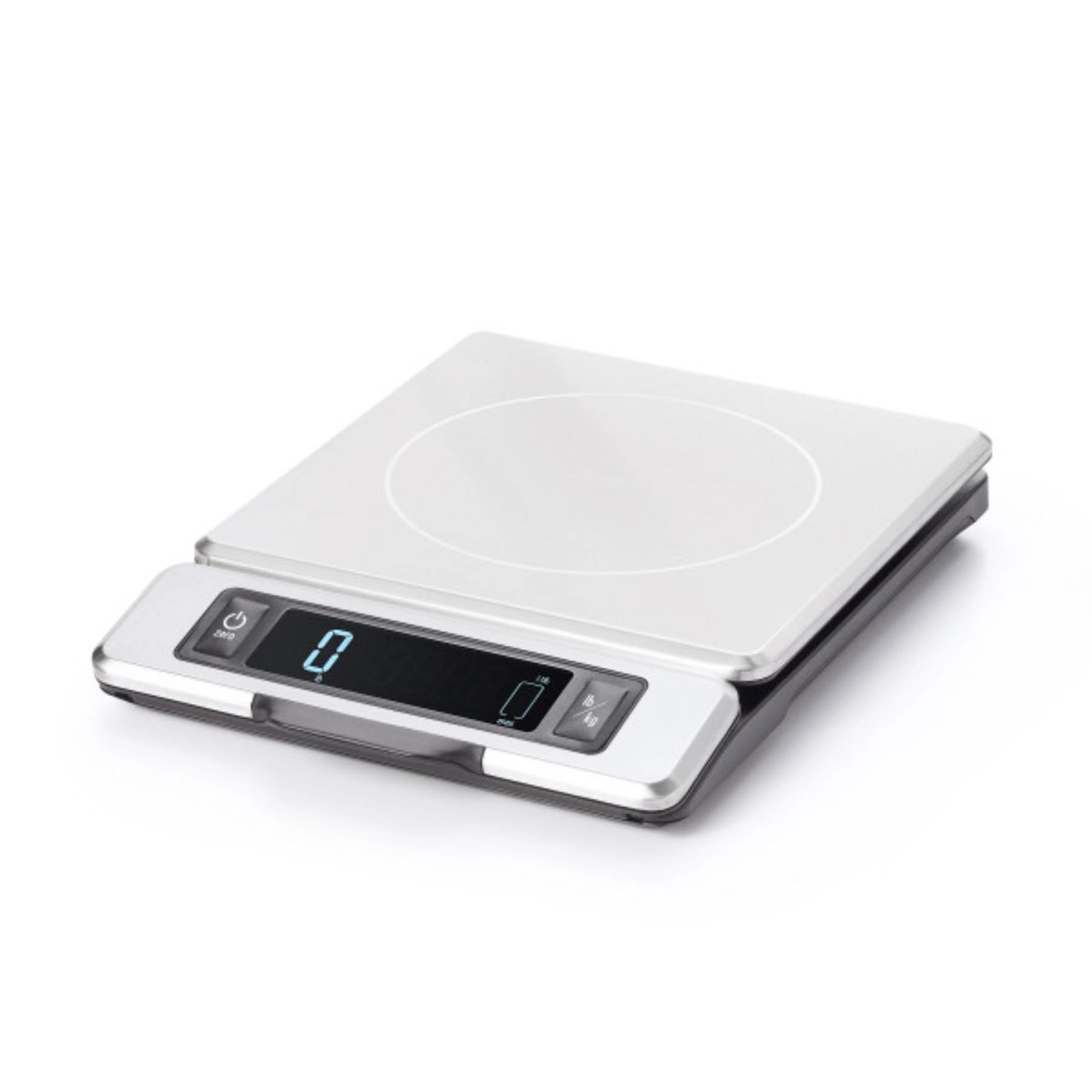 GG Haushaltswaage Edelstahl 5kg ausziehbar weiss in Silber präsentiert im Onlineshop von KAQTU Design AG. Küchengerät ist von OXO