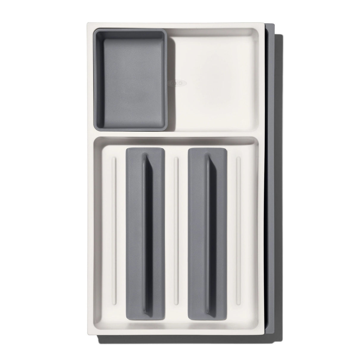 OXO Good Grips Schubladeneinlage erweiterbar in Grau präsentiert im Onlineshop von KAQTU Design AG. Aufbewahrungsbehälter ist von OXO