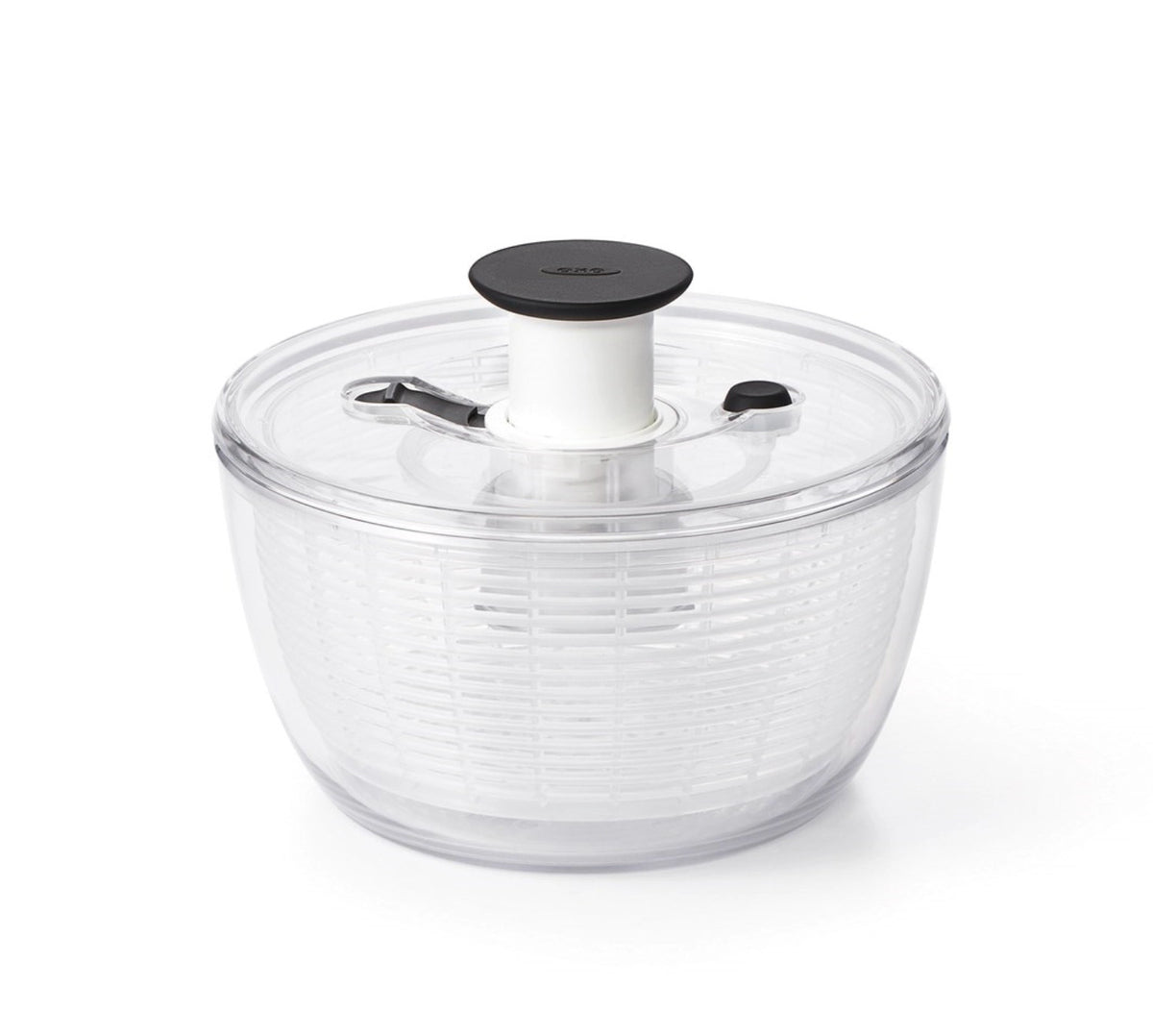 Salatschleuder, rund, gross, transparent, 5.8 lt, Ø26.7cm in Transparent präsentiert im Onlineshop von KAQTU Design AG. Salatzubehör ist von OXO