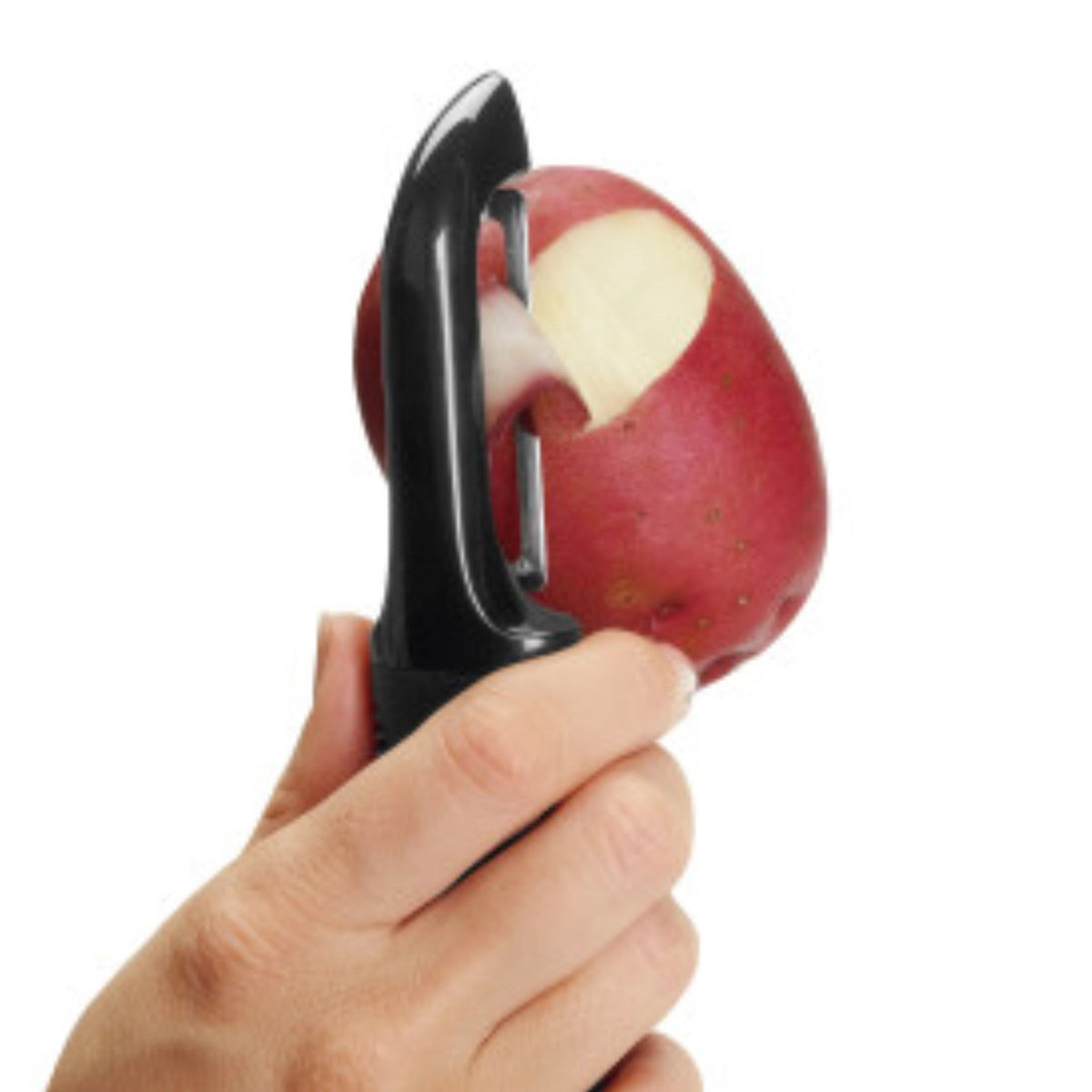 Drehschäler 17.8 cm in Schwarz präsentiert im Onlineshop von KAQTU Design AG. Küchenhelfer ist von OXO