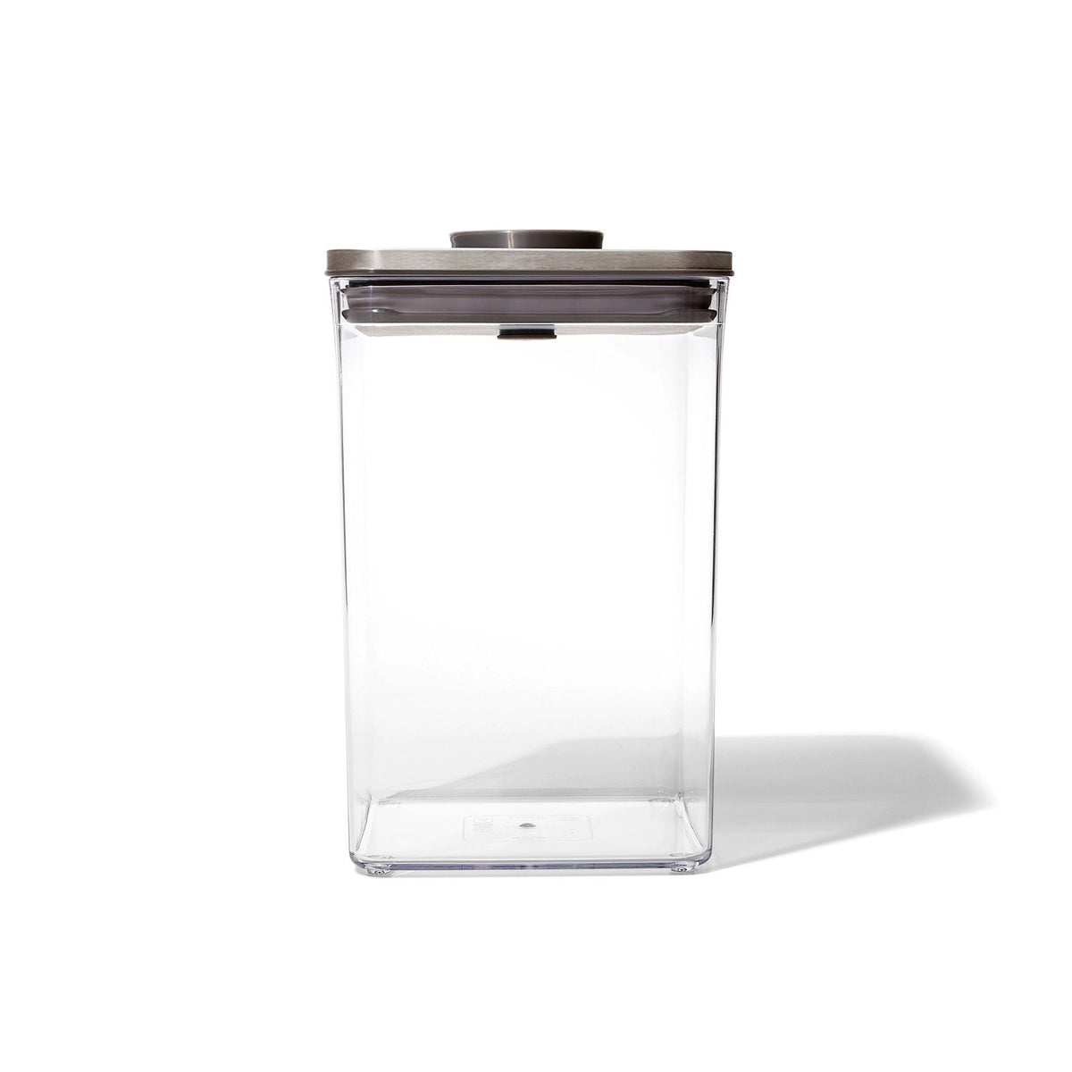 Good Grips Steel POP Behälter, quadratisch, mittel, 4.2L in Transparent präsentiert im Onlineshop von KAQTU Design AG. Aufbewahrungsdose ist von OXO