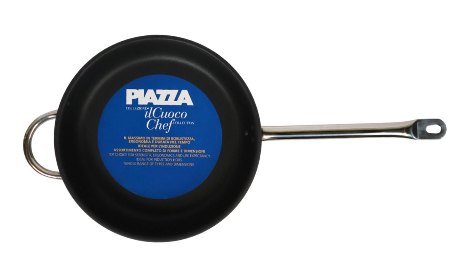 Bratpfanne beschichtet 40cm mit Gegengriff in Silber präsentiert im Onlineshop von KAQTU Design AG. Bratpfanne ist von Piazza