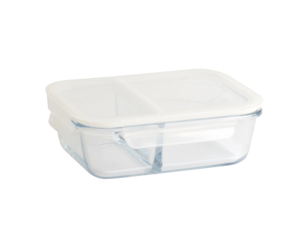 Pebbly Lunch-Box aus Glas 950ml, 20x15x6cm in Transparent präsentiert im Onlineshop von KAQTU Design AG. Snackbox ist von Pebbly