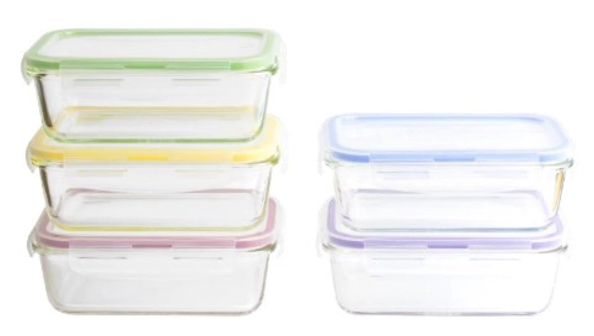 5er Set Pebbly Vorratsglas m. Plastikd., 850 ml in Transparent präsentiert im Onlineshop von KAQTU Design AG. Aufbewahrungsdose ist von Pebbly