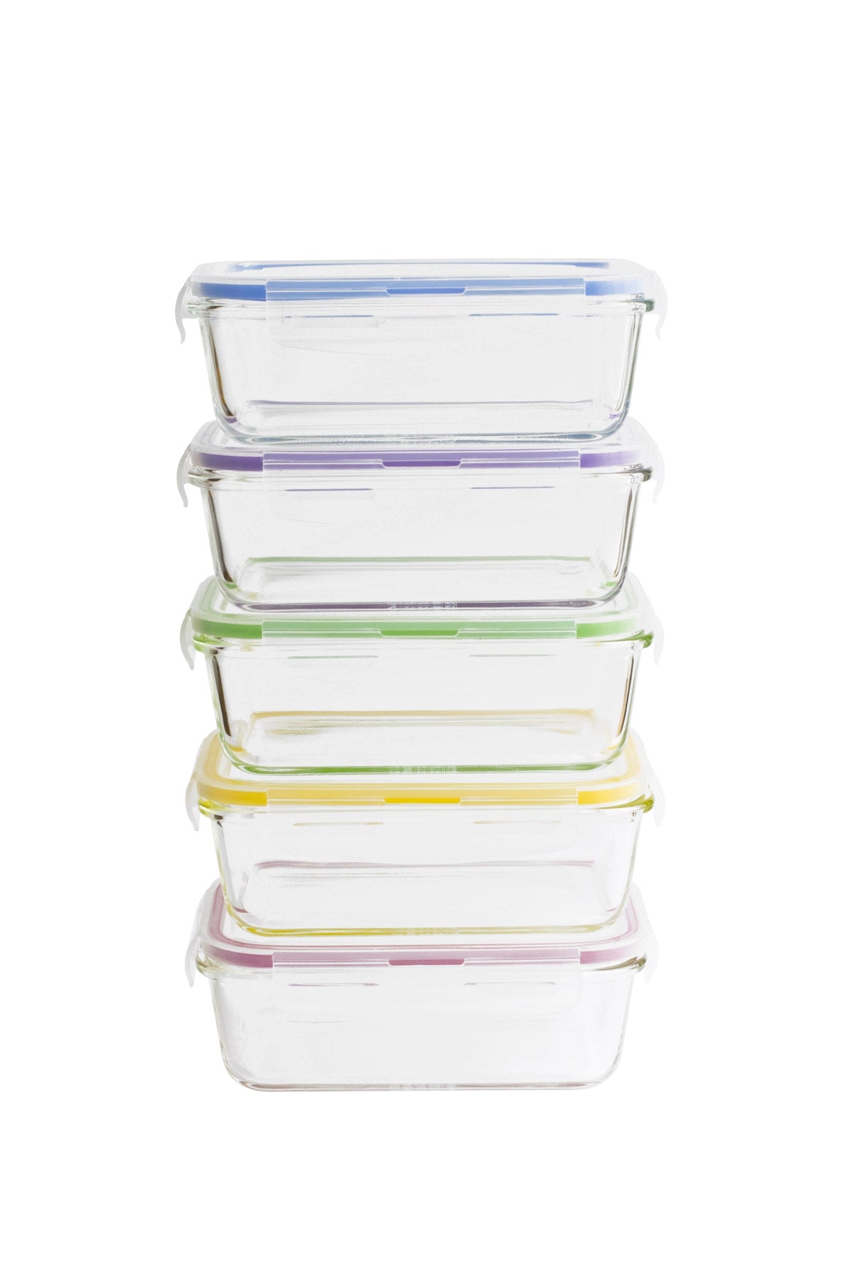 5er Set Pebbly Vorratsglas m. Plastikd., 850 ml in Transparent präsentiert im Onlineshop von KAQTU Design AG. Aufbewahrungsdose ist von Pebbly