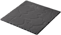 Plate square 25x25cm, slate style