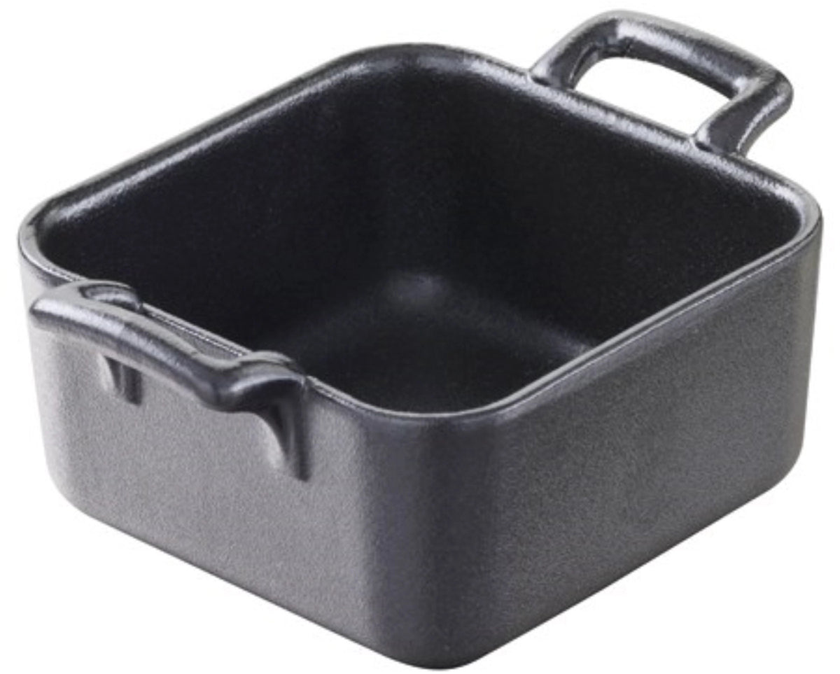 Schälchen quadratisch, 7 cm, Gusseisen-Optik in Schwarz präsentiert im Onlineshop von KAQTU Design AG. Schale ist von Revol