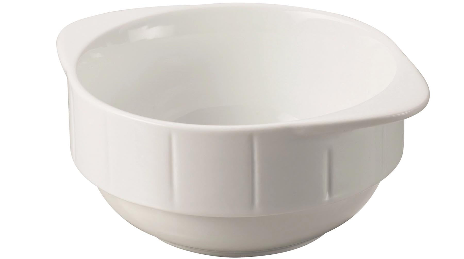 Sfood runde Schüssel mit Griff 45cl, Ø13cm, weiss in Weiss präsentiert im Onlineshop von KAQTU Design AG. Schale ist von Revol