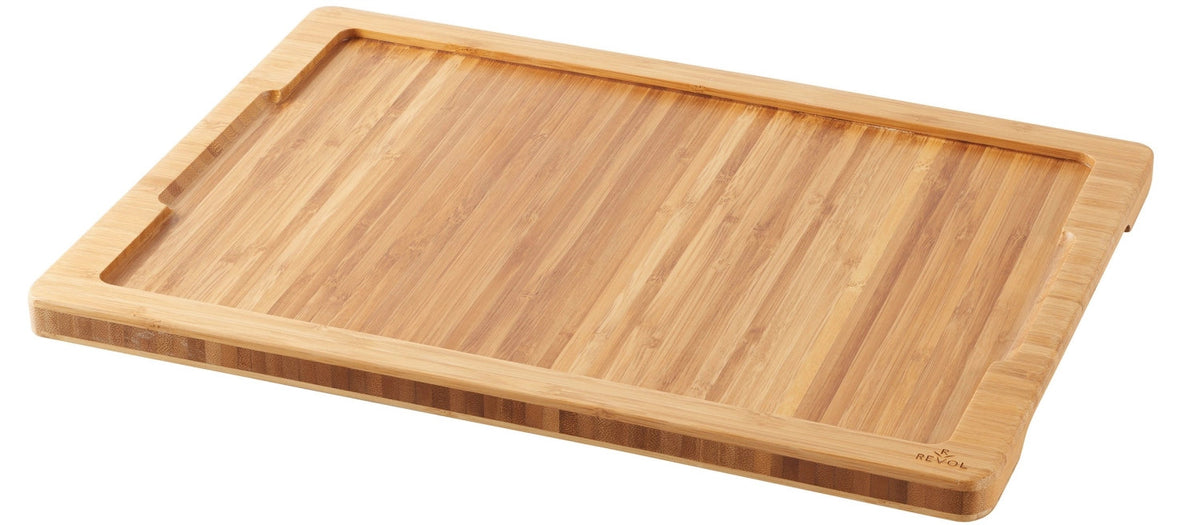 Bambus-Tablett für Steakteller, 37.5x28x2 cm in Braun präsentiert im Onlineshop von KAQTU Design AG. Tablett ist von Revol