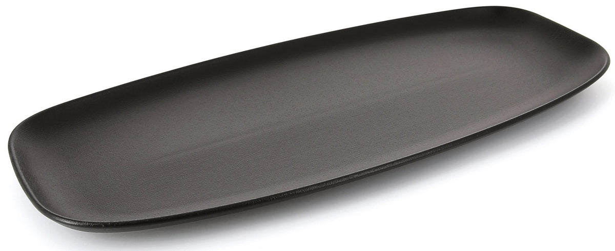 Club Platte, rechteckig, 48x21 cm, Gusseisen-Optik in Schwarz präsentiert im Onlineshop von KAQTU Design AG. Platte ist von Revol