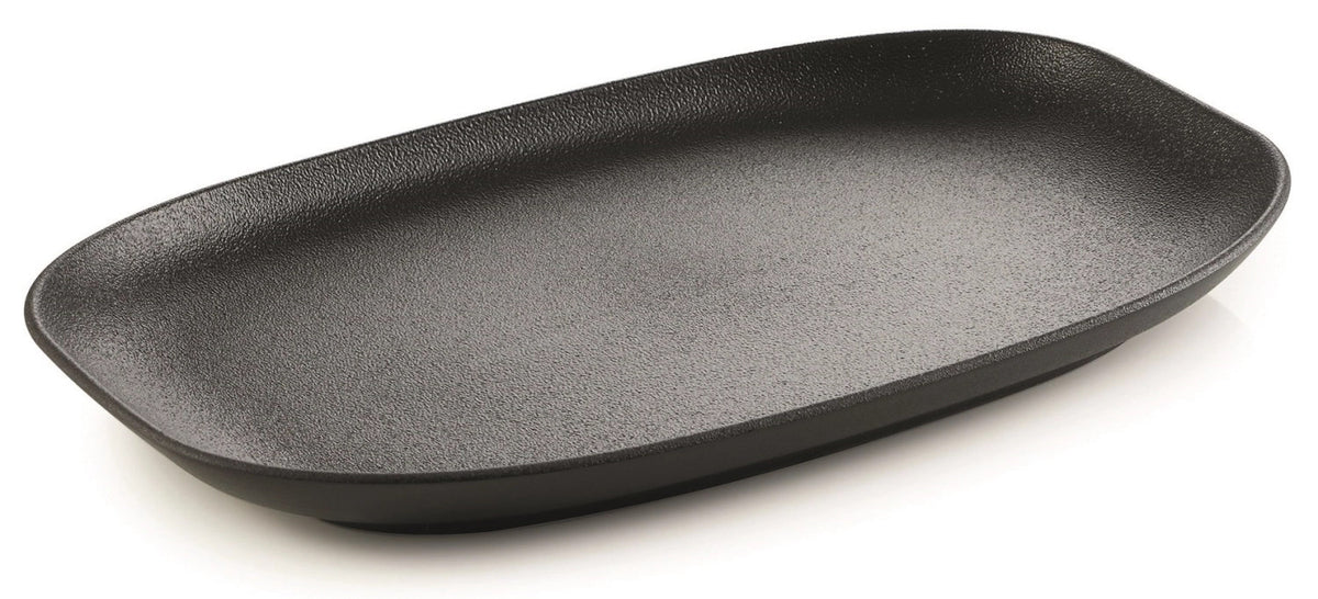 Club Teller, 29x17.8x2.9 cm, Gusseisen-Optik in Schwarz präsentiert im Onlineshop von KAQTU Design AG. Teller ist von Revol