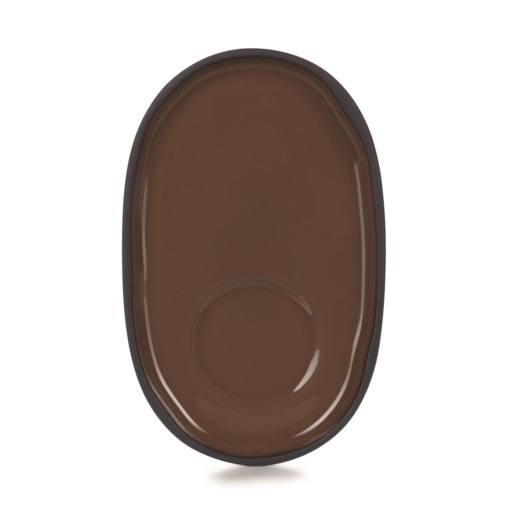 Caractère Untertasse, 13.5x8.3x1.2cm, tonka in Braun präsentiert im Onlineshop von KAQTU Design AG. Kaffeetassen ist von Revol