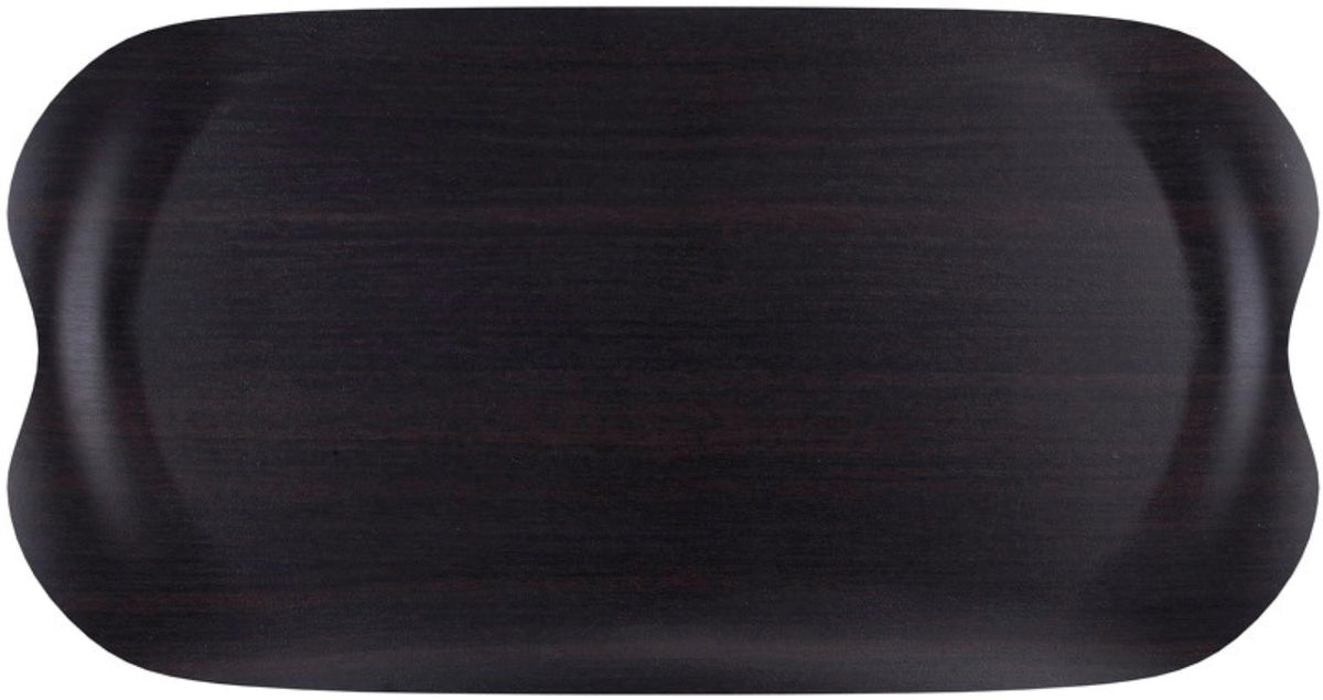 Tablett Earth Wave Dark Wood 42x22cm in Schwarz präsentiert im Onlineshop von KAQTU Design AG. Tablett ist von Roltex