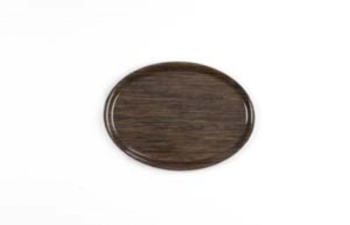 Tablett Dessert Wenge oval, rutschfest 28x20cm in Braun präsentiert im Onlineshop von KAQTU Design AG. Tablett ist von Roltex