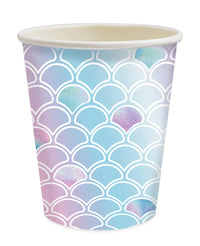 8 pcs. cups carton mermaid 25cl