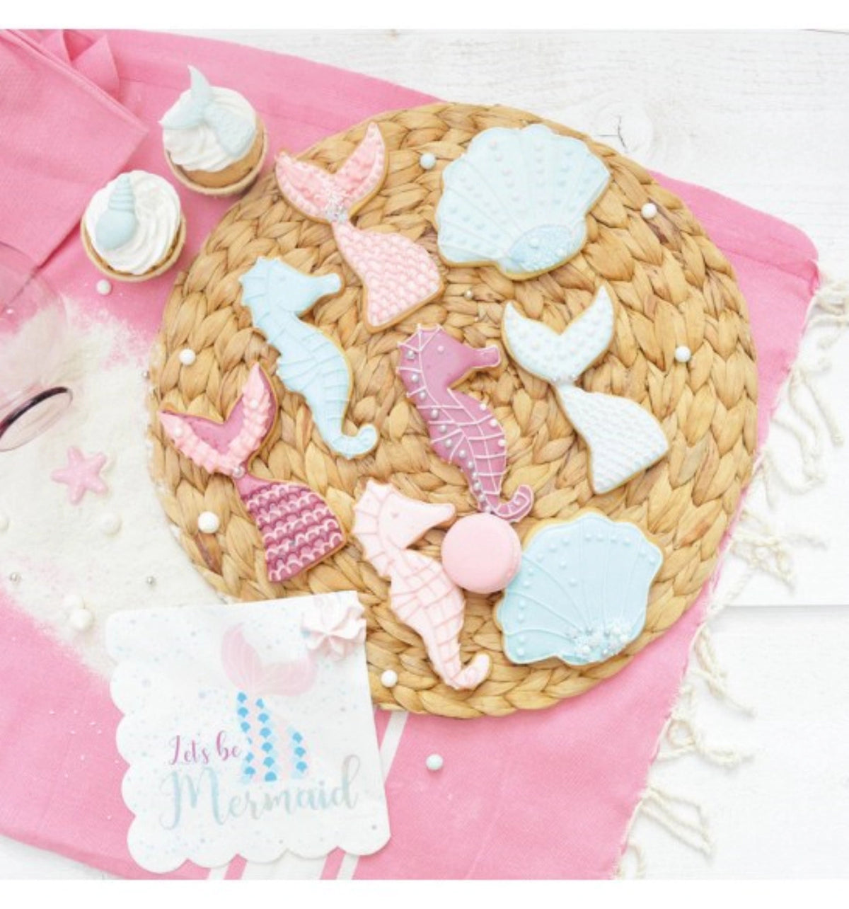 20 Stk. Servietten Meerjungfrau in Mehrfarbig präsentiert im Onlineshop von KAQTU Design AG. Servietten ist von Scrap Cooking