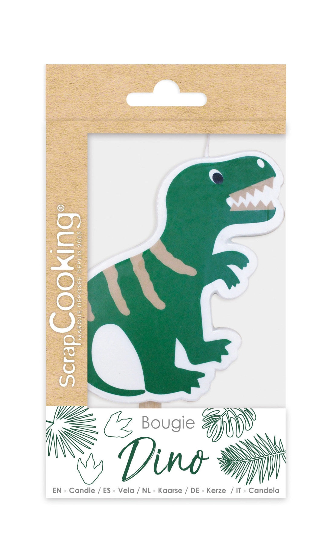 Kerze XXL Dinosaurier in Grün präsentiert im Onlineshop von KAQTU Design AG. Kerzen ist von Scrap Cooking