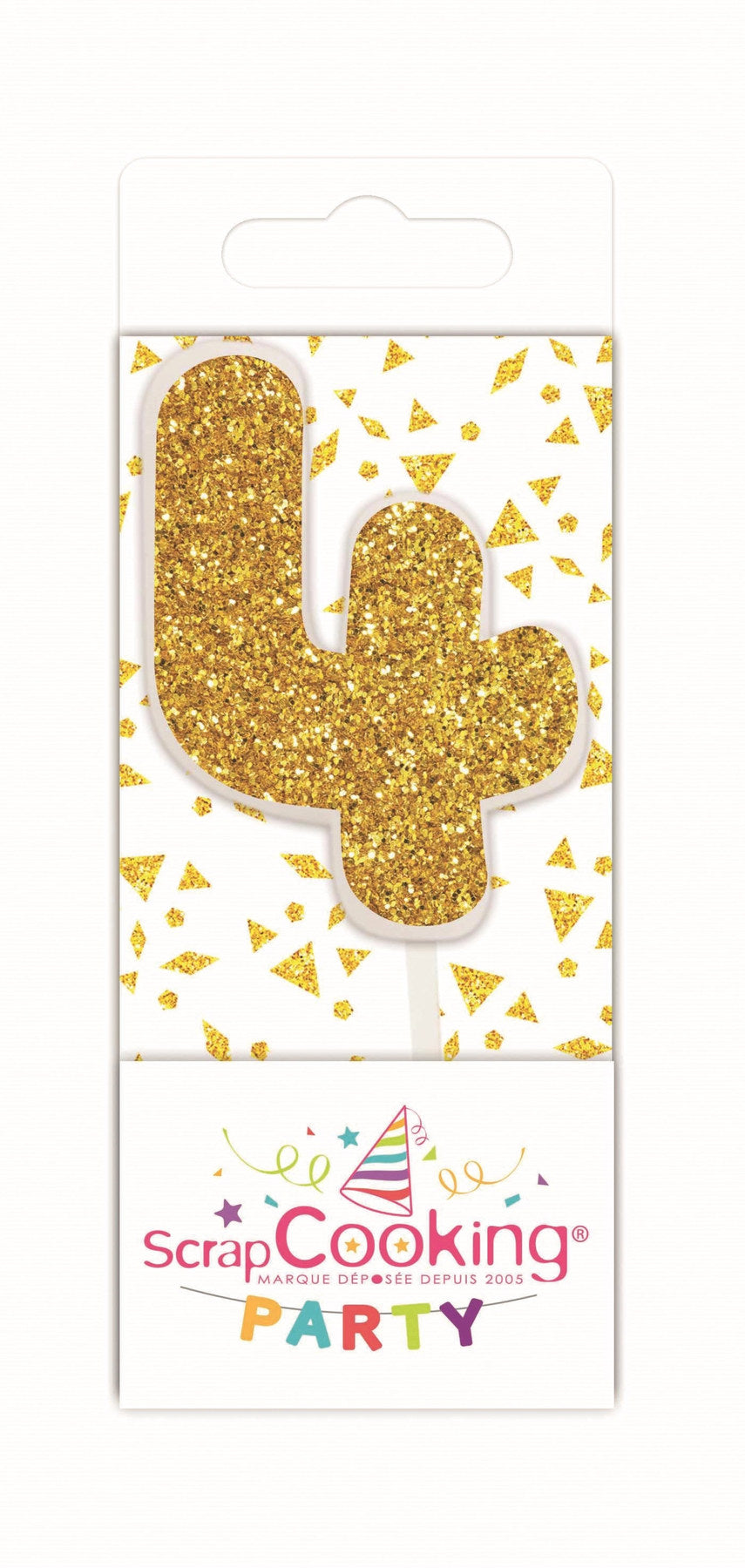 Mini Kerze Nummer 4 gold in Gold präsentiert im Onlineshop von KAQTU Design AG. Kerzen ist von Scrap Cooking