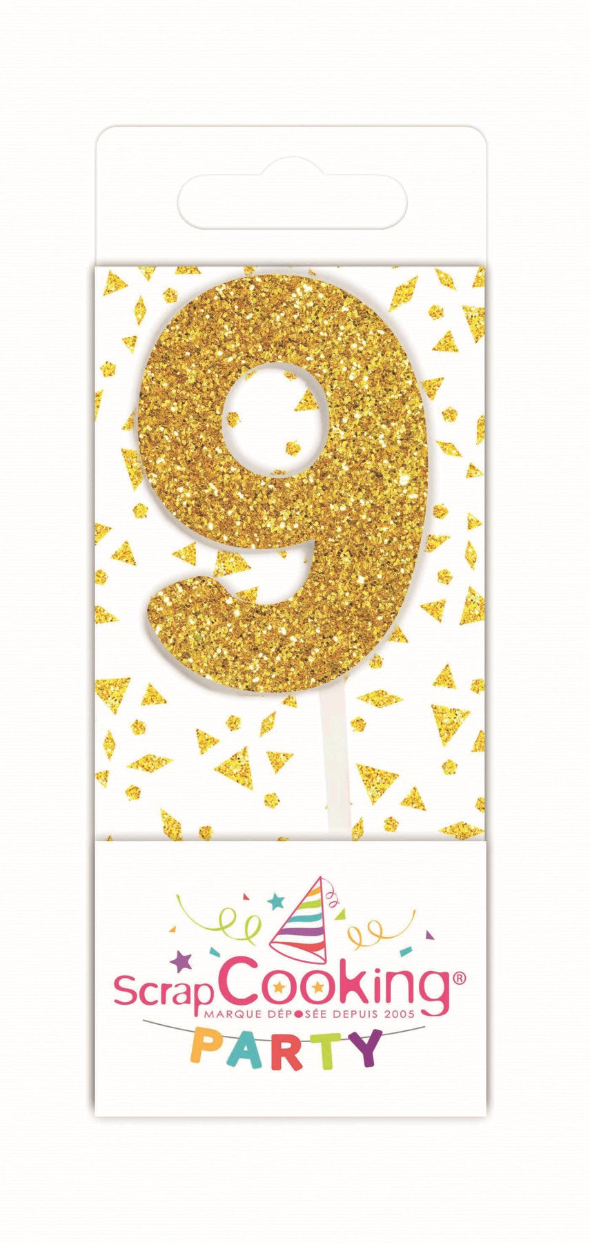 Mini Kerze Nummer 9 gold in Gold präsentiert im Onlineshop von KAQTU Design AG. Kerzen ist von Scrap Cooking
