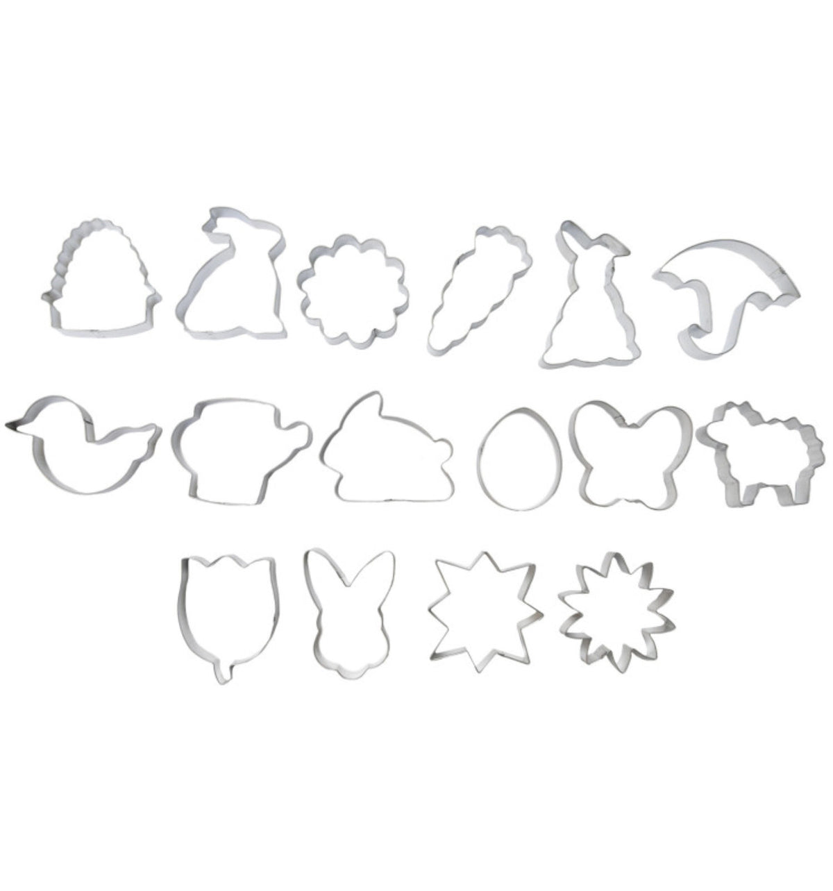 16-tlg. Set Ausstecher Nature in Silber präsentiert im Onlineshop von KAQTU Design AG. Ausstecher ist von Scrap Cooking