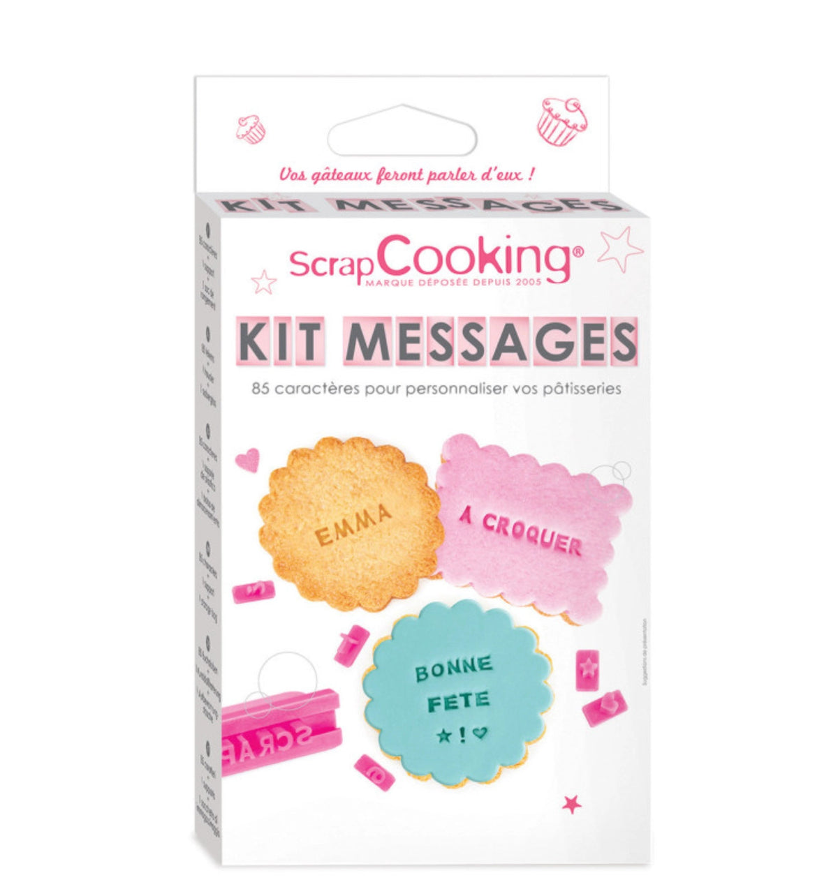 Set Biskuit Messages in Mehrfarbig präsentiert im Onlineshop von KAQTU Design AG. Backutensilien ist von Scrap Cooking