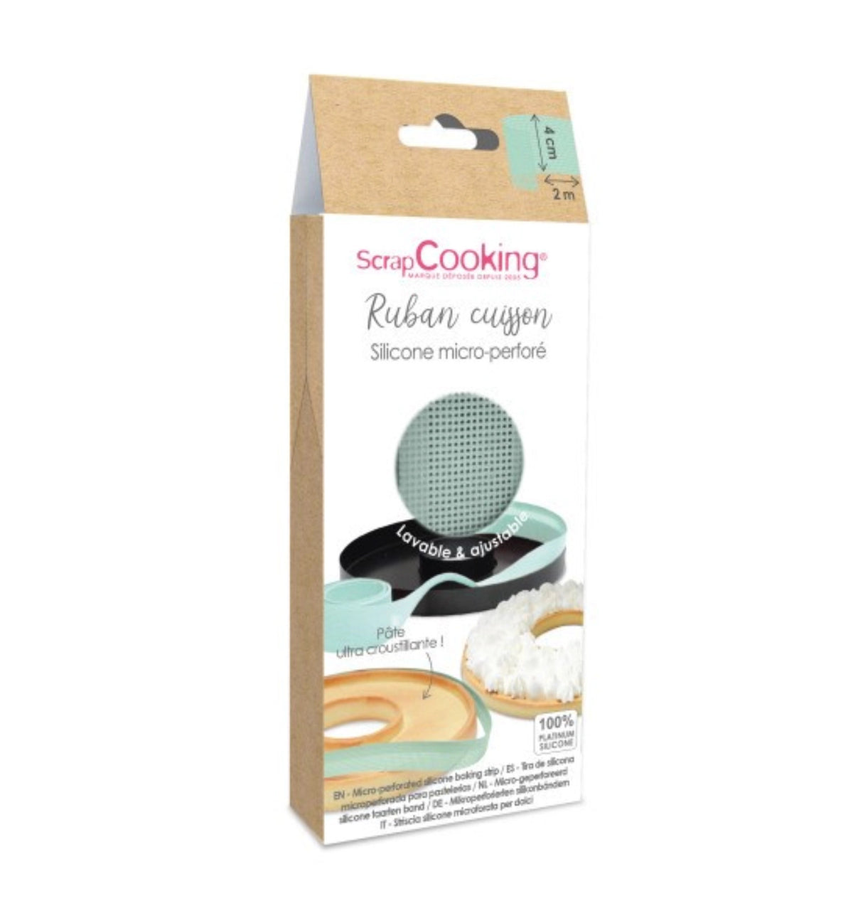Backband Silikon perforiert H4cm x 200cm in Grün präsentiert im Onlineshop von KAQTU Design AG. Küchenhelfer ist von Scrap Cooking