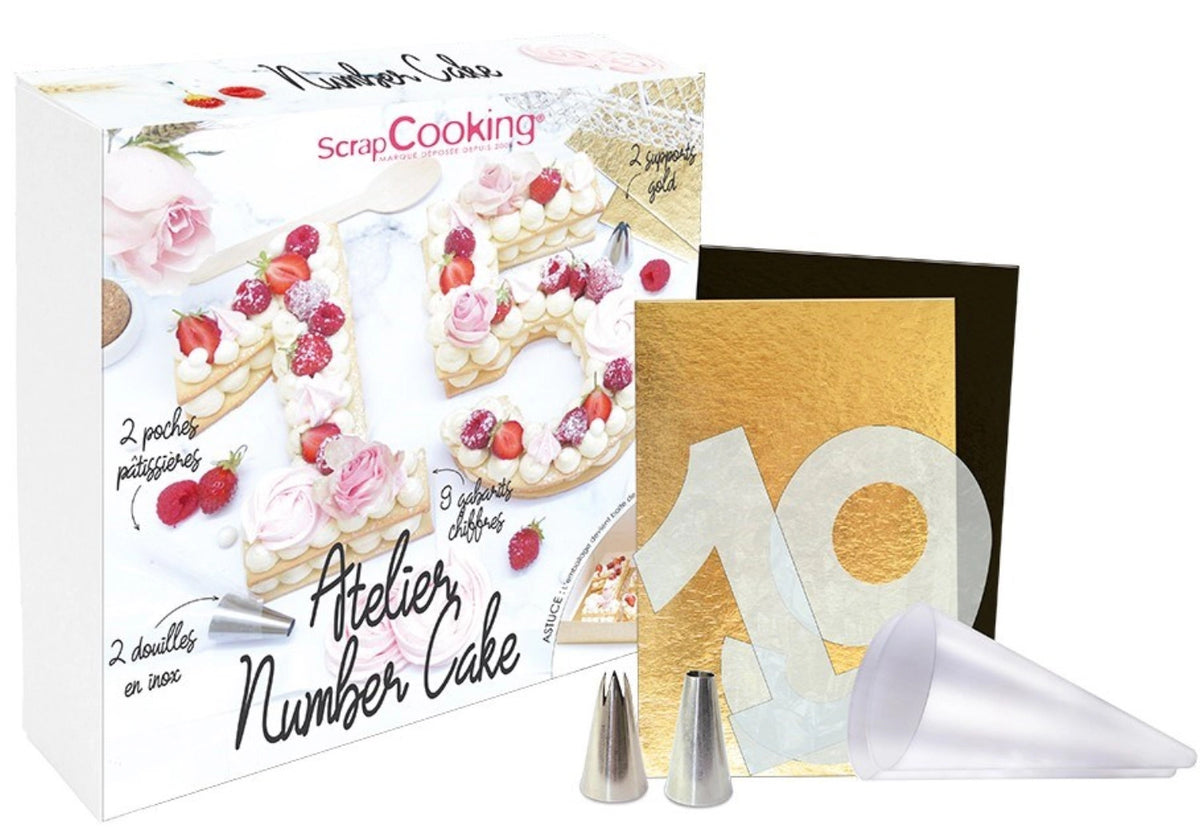 Atelier Number Cake in Mehrfarbig präsentiert im Onlineshop von KAQTU Design AG. Backutensilien ist von Scrap Cooking