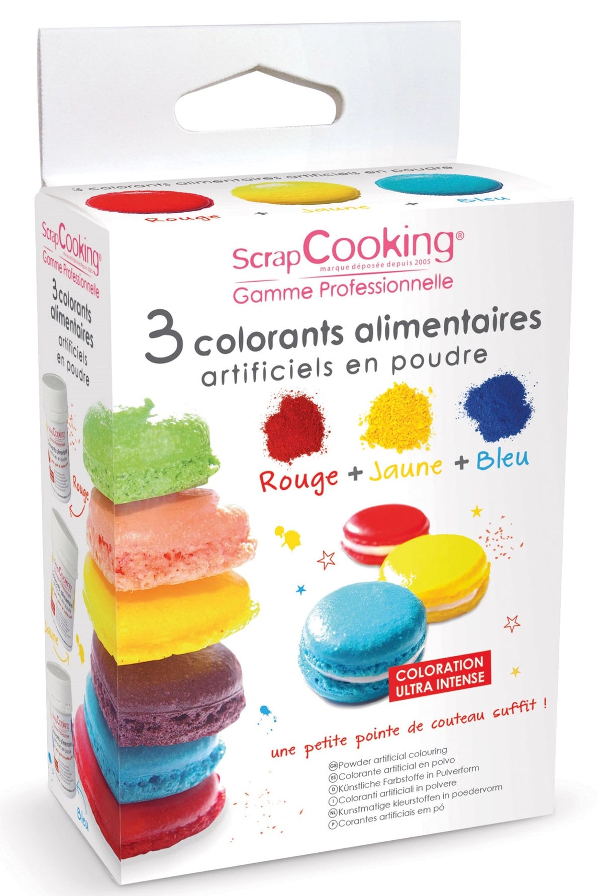 3-tlg Set Farbpulver intensiv rot gelb blau 3x10g in Mehrfarbig präsentiert im Onlineshop von KAQTU Design AG. Zutaten ist von Scrap Cooking