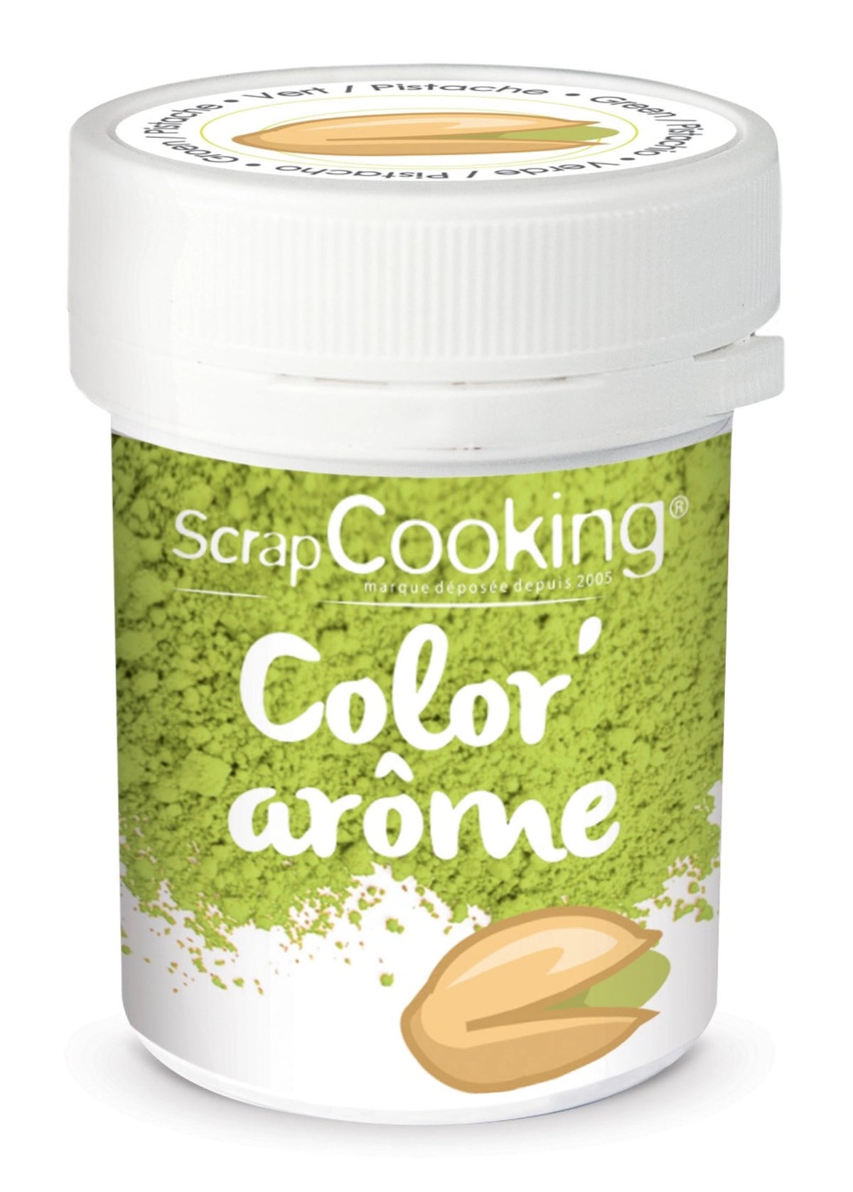 Farbpulver Pistazie 10g VK 1 Dose in Grün präsentiert im Onlineshop von KAQTU Design AG. Zutaten ist von Scrap Cooking