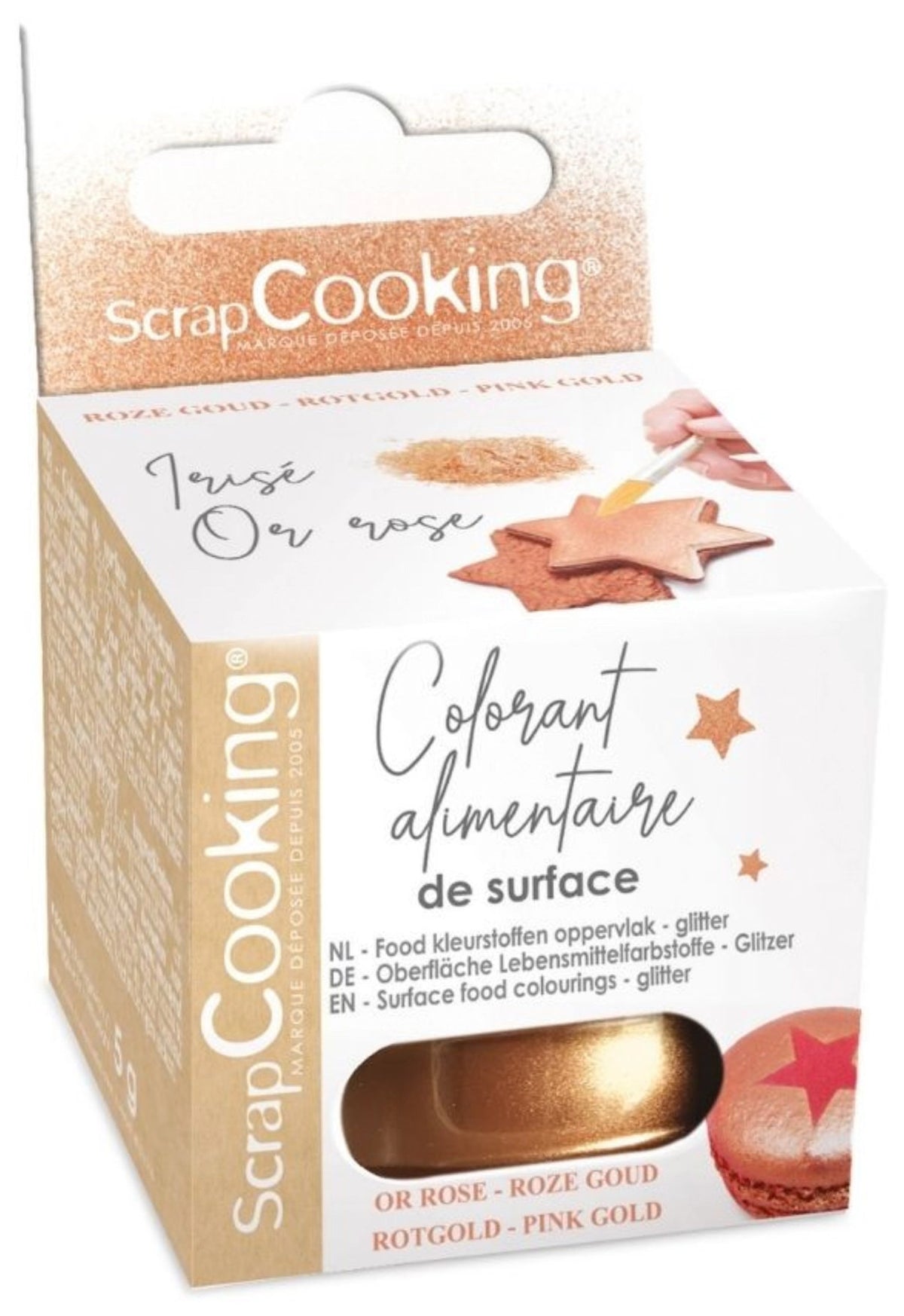 Lebensmittelpuder Glitzer Kupfer 5g in Rot präsentiert im Onlineshop von KAQTU Design AG. Zutaten ist von Scrap Cooking
