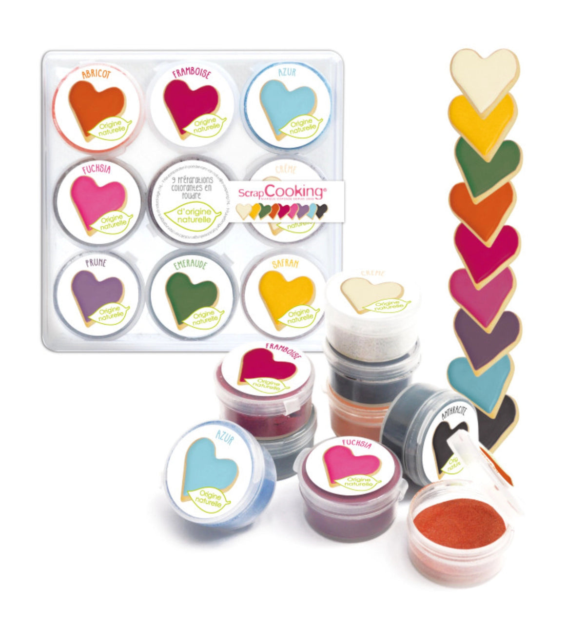 9er Set natürliche Lebensmittelfarben in Mehrfarbig präsentiert im Onlineshop von KAQTU Design AG. Zutaten ist von Scrap Cooking