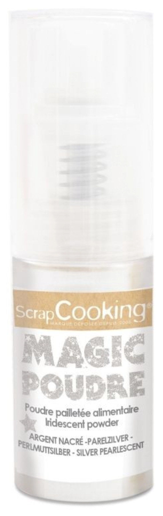Pulverspray Magic Powder, Silber, 7g in Silber präsentiert im Onlineshop von KAQTU Design AG. Zutaten ist von Scrap Cooking