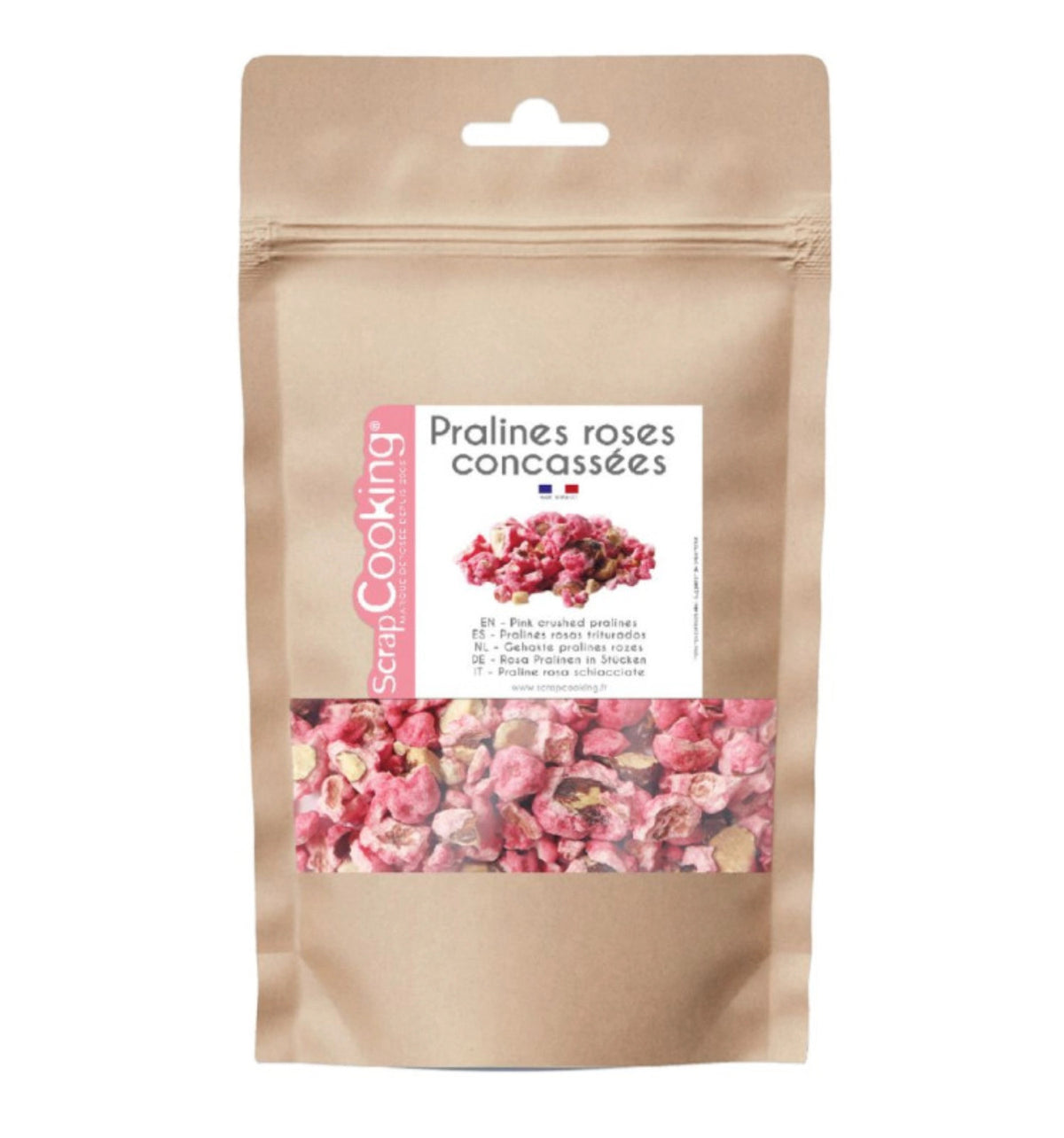 Dekopralinen Rose zerkleinert pink 145g in Pink präsentiert im Onlineshop von KAQTU Design AG. Zutaten ist von Scrap Cooking
