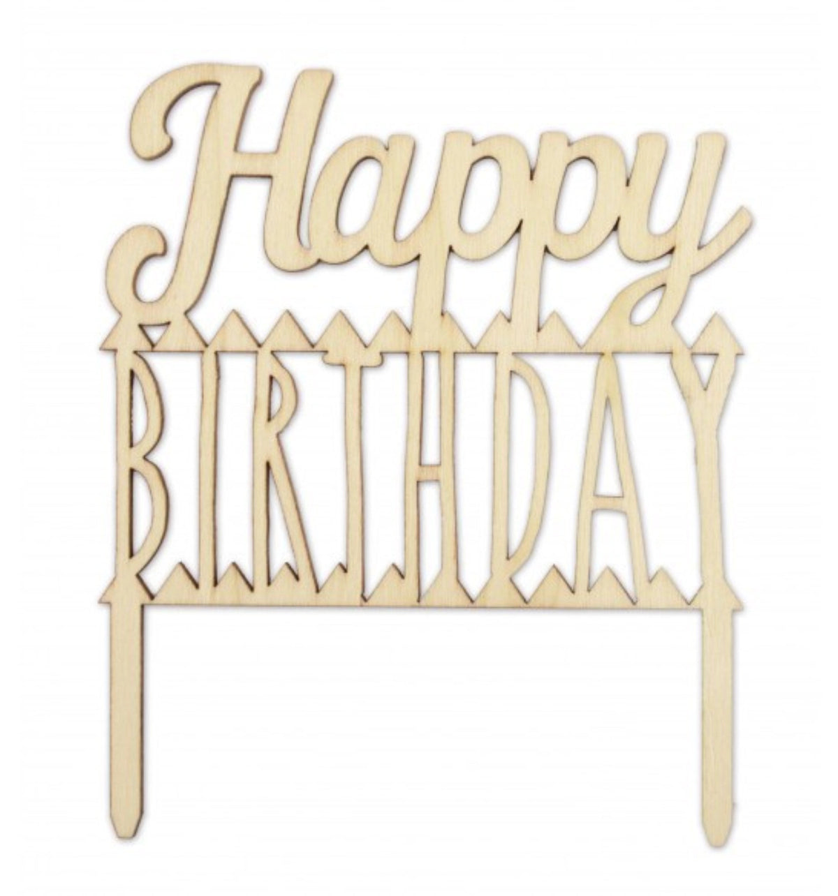 Cake Topper Holz, "Happy Birthday" in Braun präsentiert im Onlineshop von KAQTU Design AG. Backutensilien ist von Scrap Cooking