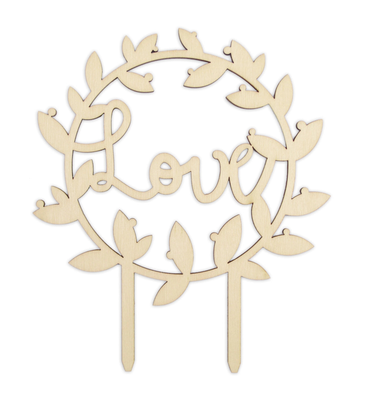 Cake Topper aus Holz Love in Braun präsentiert im Onlineshop von KAQTU Design AG. Backutensilien ist von Scrap Cooking