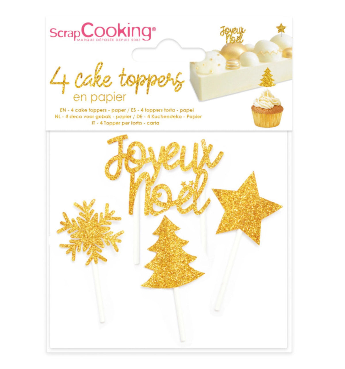4er Set Weihnachtsaccessoires gold in Gold präsentiert im Onlineshop von KAQTU Design AG. Küchenhelfer ist von Scrap Cooking