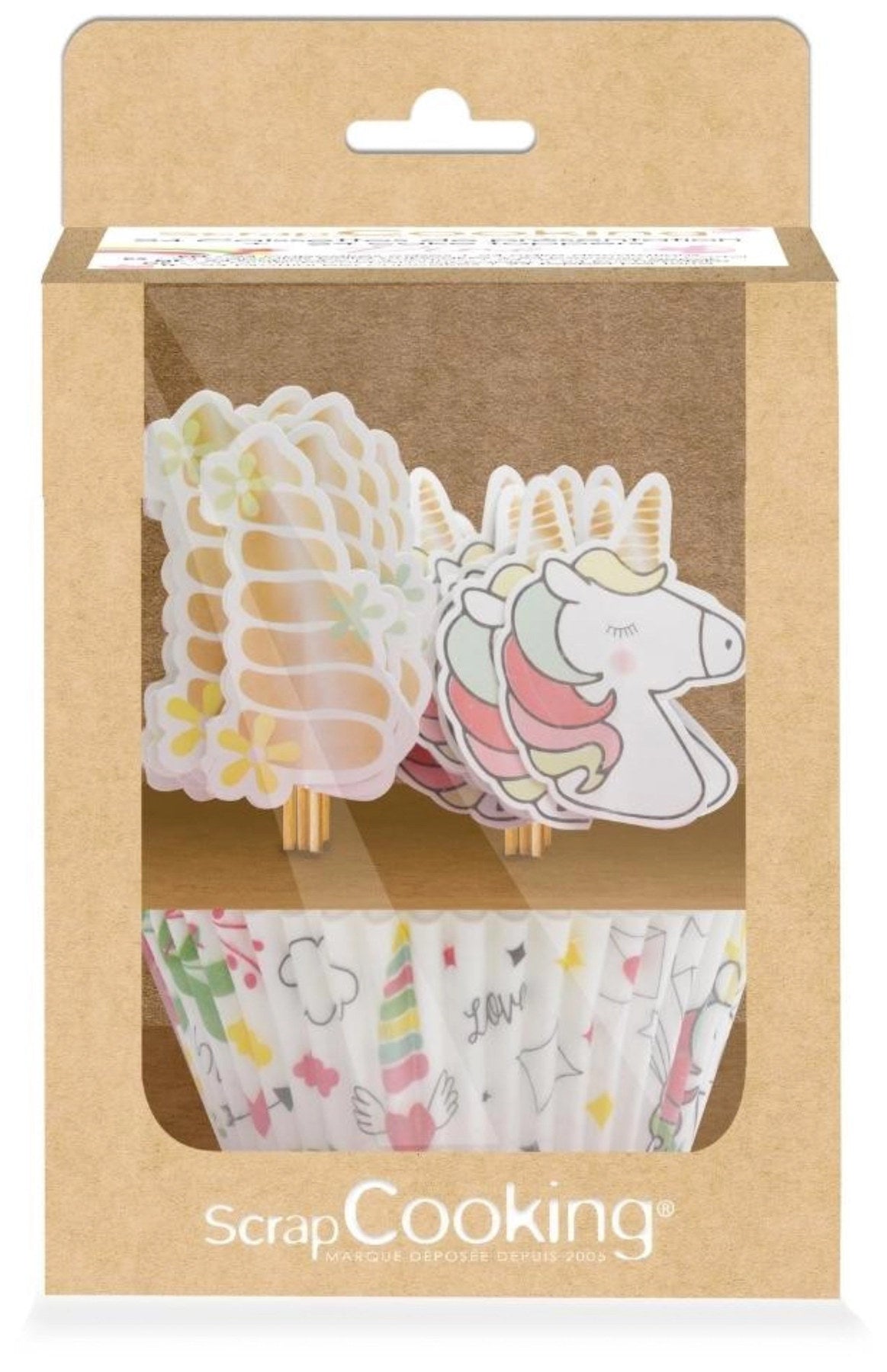 24 Muffinförmchen u. 24 cake toppers Einhorn in Mehrfarbig präsentiert im Onlineshop von KAQTU Design AG. Backform / Backblech ist von Scrap Cooking