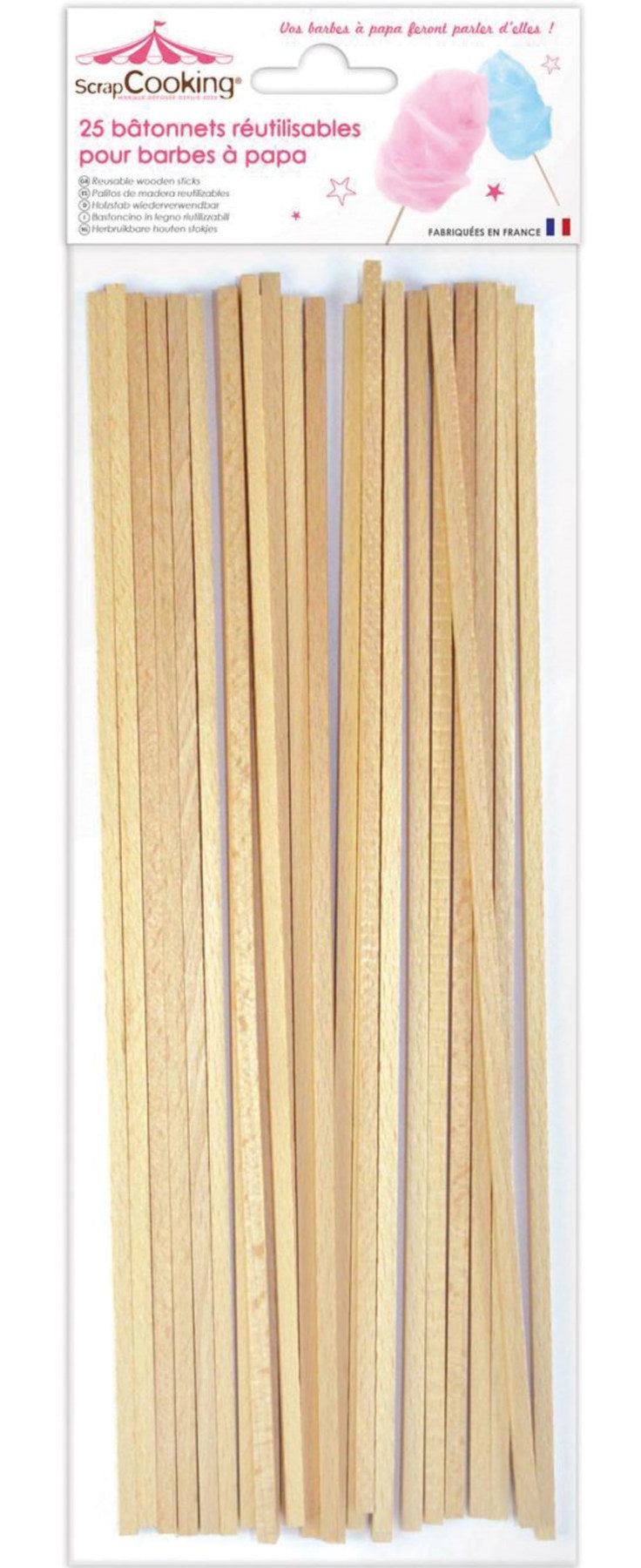 25 Sticks für Zuckerwatte in Braun präsentiert im Onlineshop von KAQTU Design AG. Backutensilien ist von Scrap Cooking