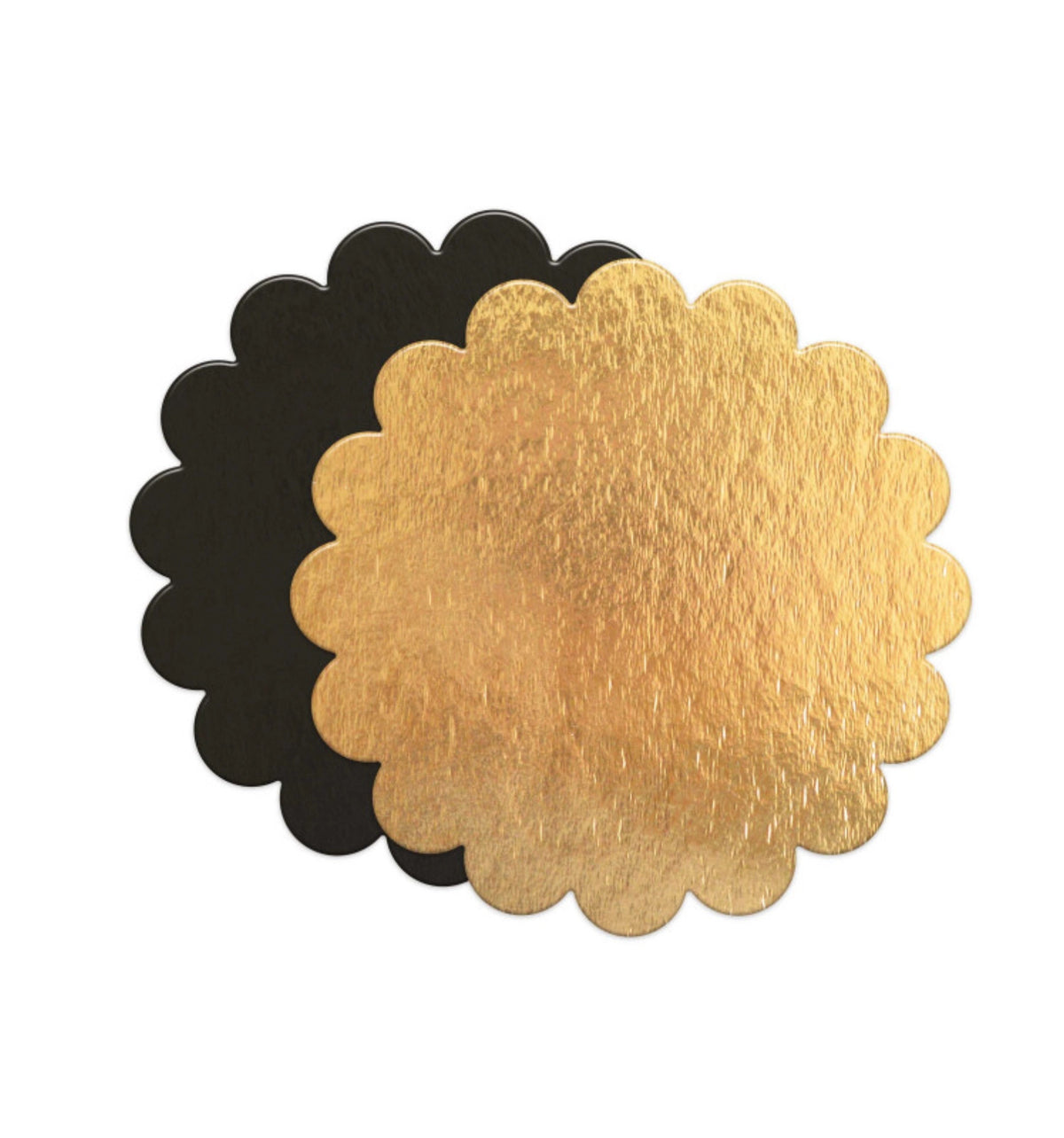 5 Stk. Kuchenhalter Blumenform gold/schwarz D24cm in Schwarz präsentiert im Onlineshop von KAQTU Design AG. Backform / Backblech ist von Scrap Cooking
