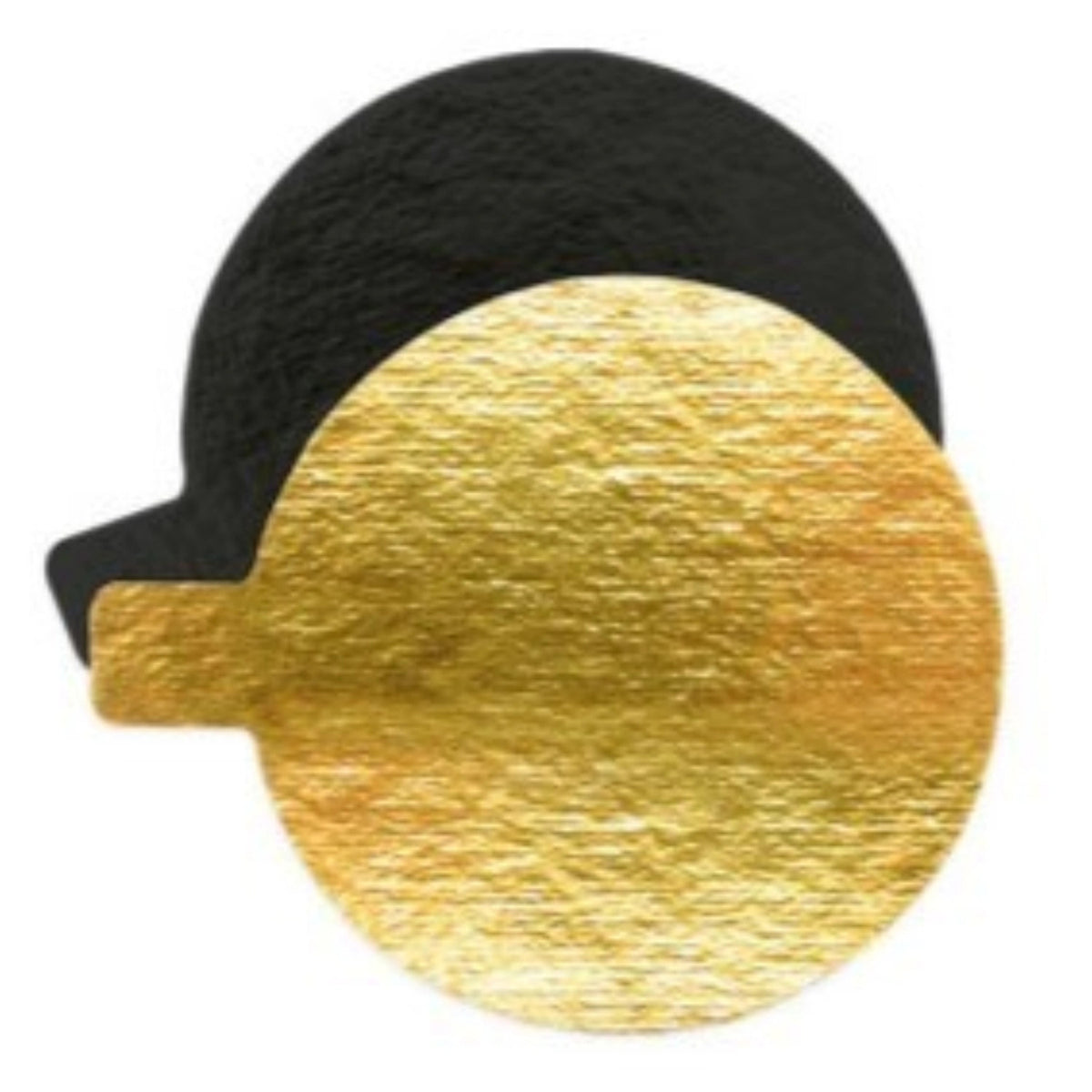 10er Set Tortenhalter gold/schwarz rund 8cm in Gold präsentiert im Onlineshop von KAQTU Design AG. Platte ist von Scrap Cooking