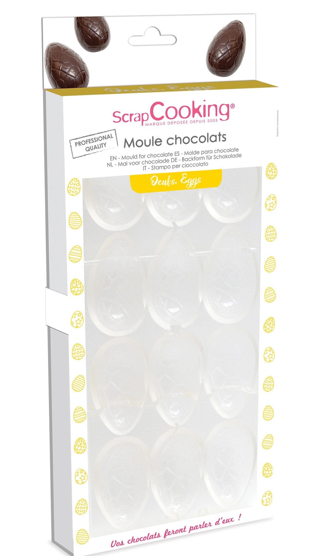 Schokoladenform, starr Ostereier in Transparent präsentiert im Onlineshop von KAQTU Design AG. Backutensilien ist von Scrap Cooking