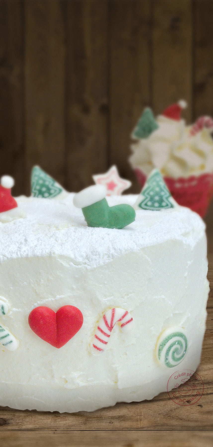 6 Stk.  Zucker Deko Weihnachtsmann in Rot präsentiert im Onlineshop von KAQTU Design AG. Zutaten ist von Scrap Cooking