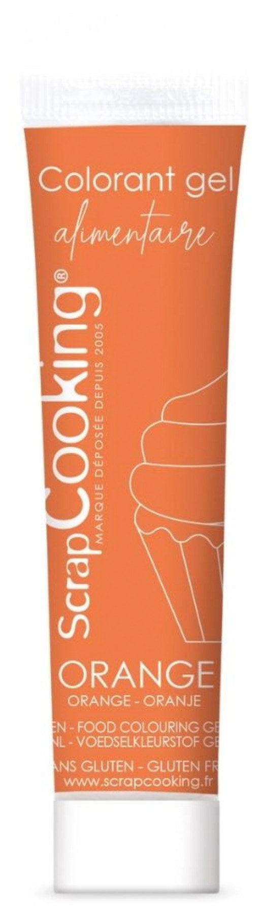 Lebensmittelfarbe Gel orange 20g in Orange präsentiert im Onlineshop von KAQTU Design AG. Zutaten ist von Scrap Cooking